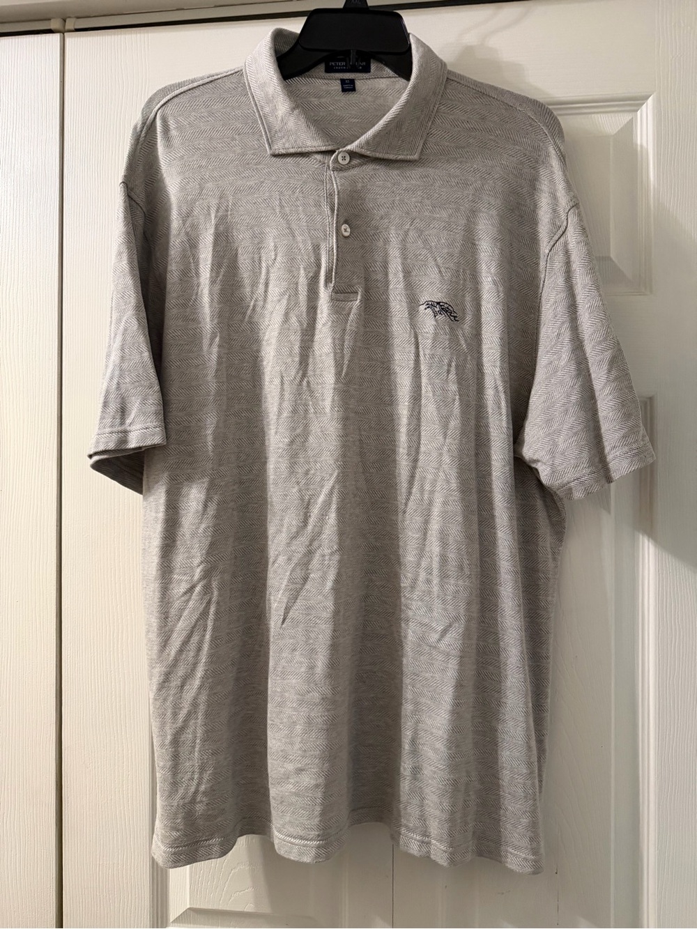 Peter Millar Crown Crafted The Old Course St. Andrews Links Gray Men's XL Polo